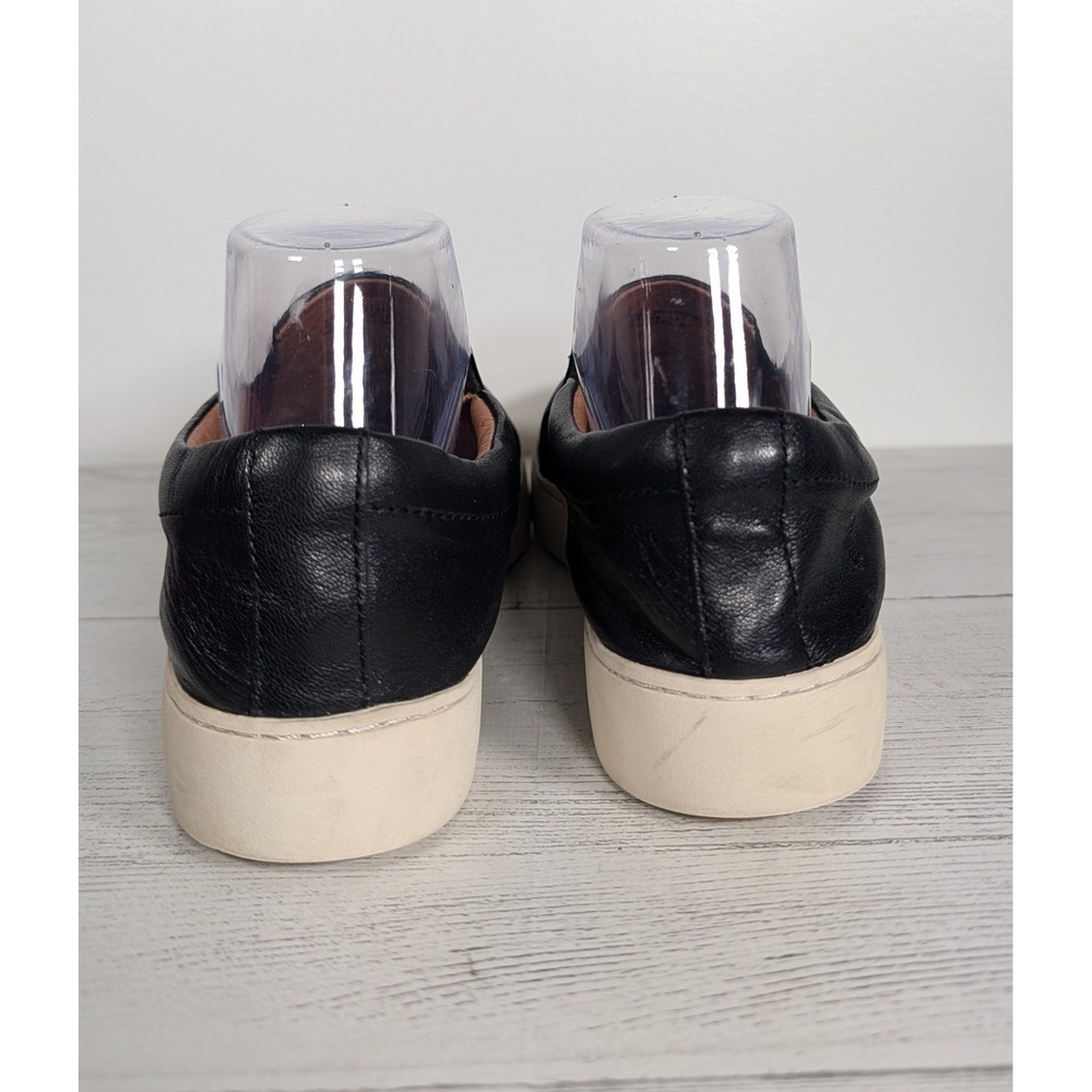 Frye Ivy Slip On Black Leather Platform Sneakers 7.5M 3471292-BLK - Picture 4 of 8
